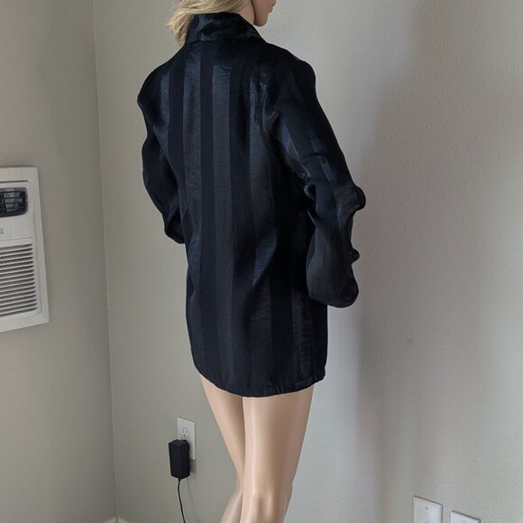 Victoria's Secret Wrap Tie Kimono Robe Striped Polka Dot Satin XS/S - Picture 6 of 12